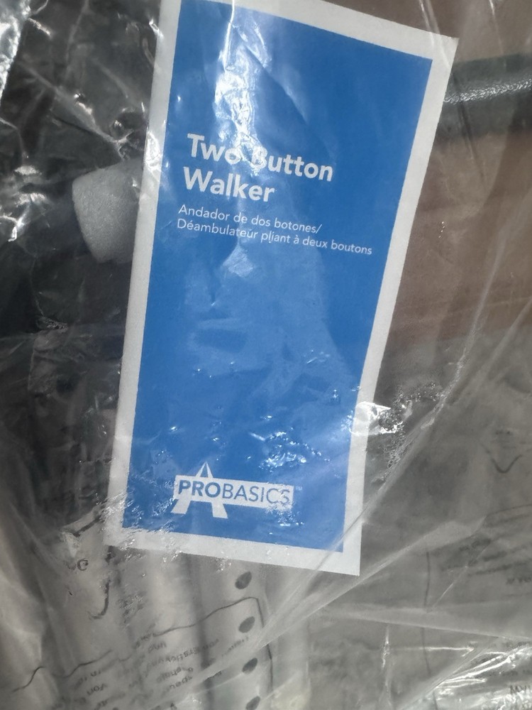 NEW Pro basics Two Button Walker 5” Wheels 300 Pound Capacity