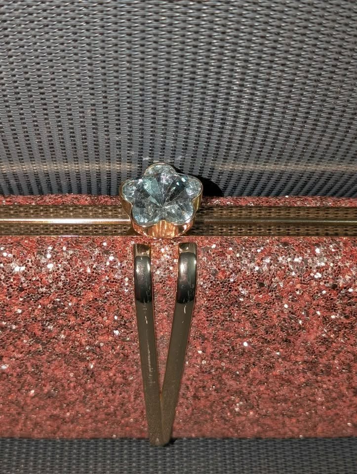 Pink Sparkle Glam Clutch