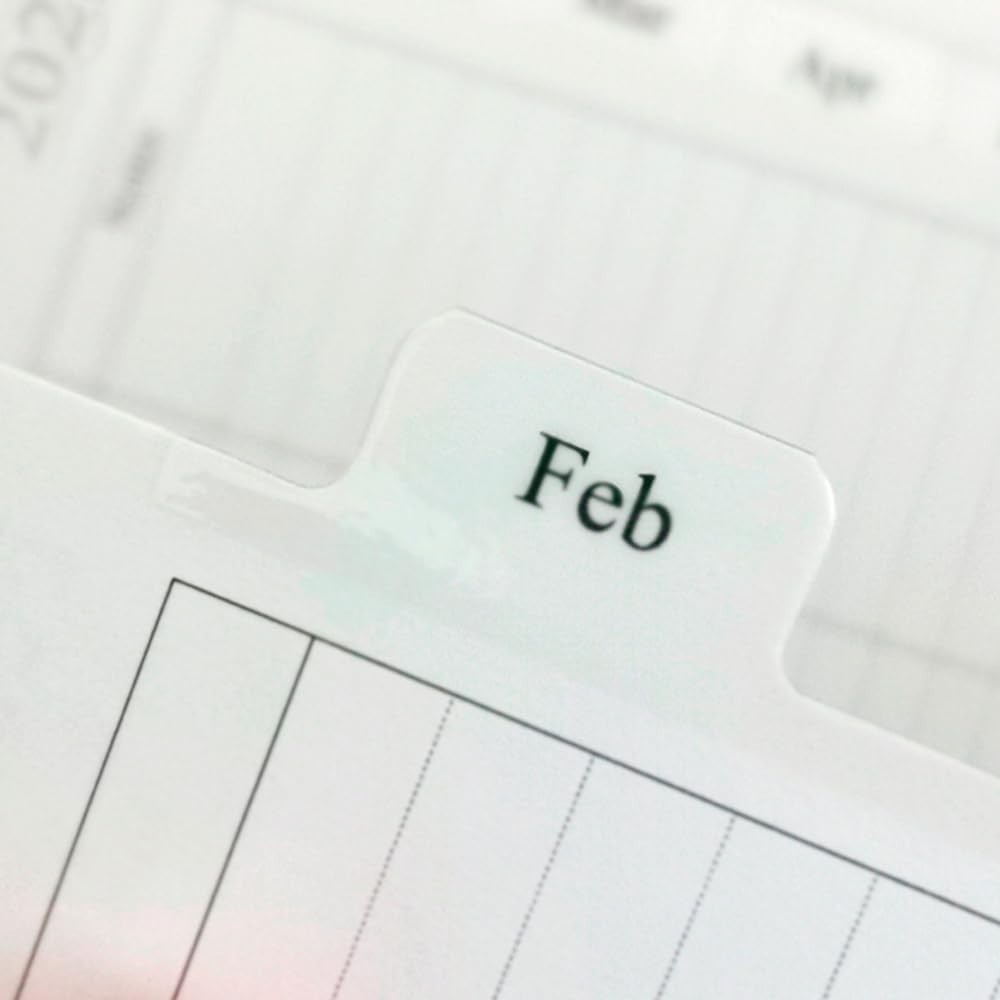 Compact 2026-2027 Monthly Planner Refills with Coated Tabs & Full Organization