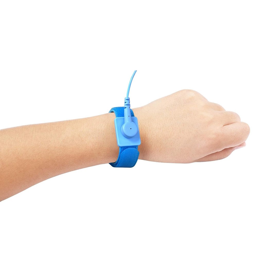 Blue Anti Static Wrist Strap grounding bracelet for electronics