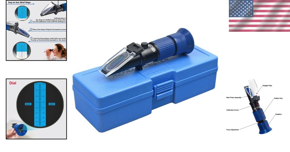 0-80% Brix Meter Refractometer for Accurate Sugar Measurement in Drinks