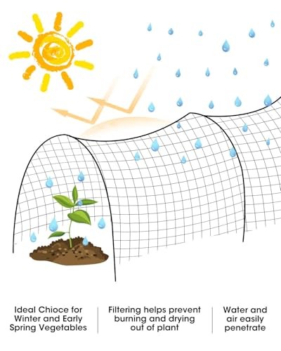 2-Pack Garden Tunnel Shade Net Cover 10 ft Portable Greenhouse