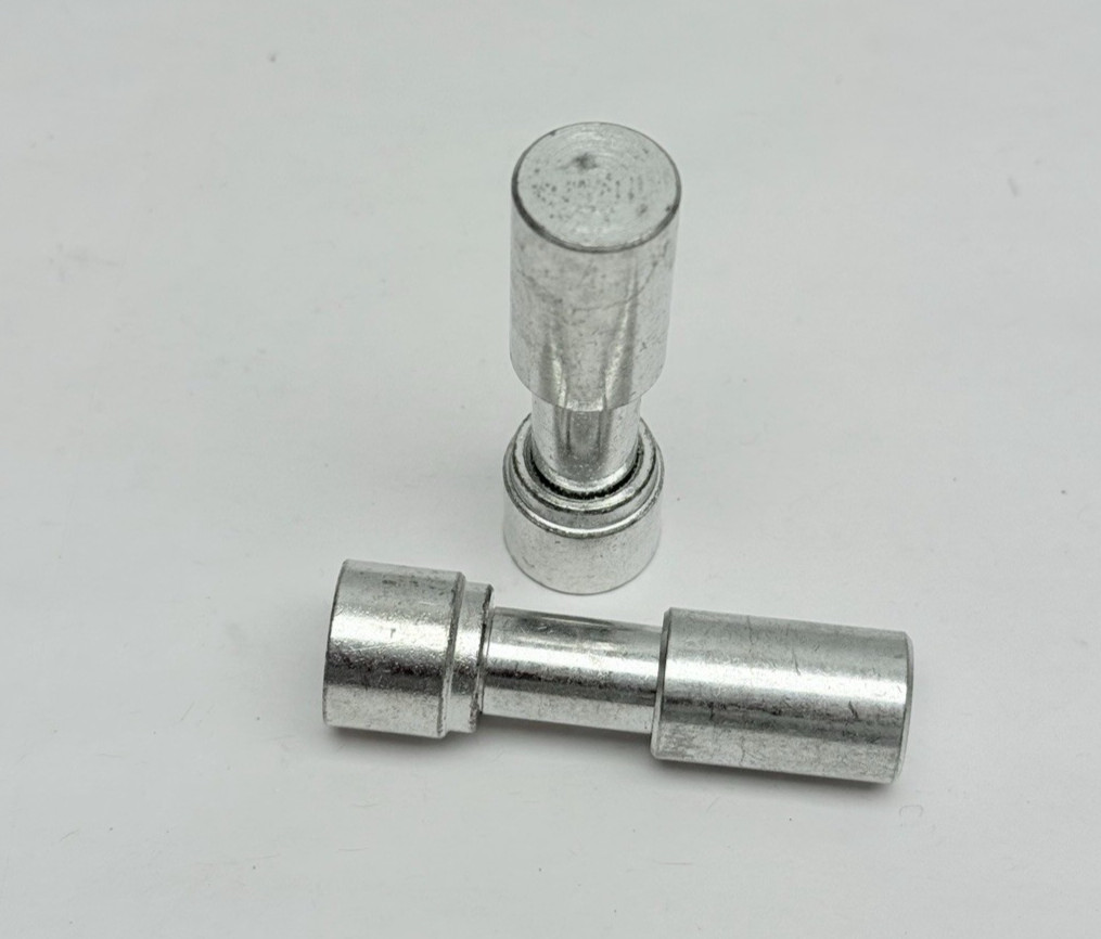 Lot of 2 Rexnord 10486792 Utility Barrel Lock #4 Silver Lock w/End Cap, 93180100