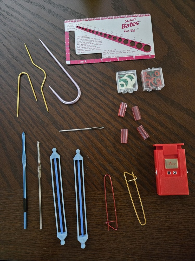 Knitting Lot Of Needles, Basic Patterns, Accessories, Everything But Yarn