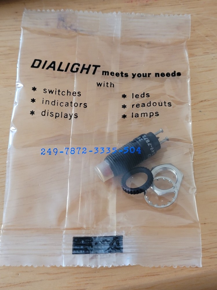 DIALIGHT Panel Indicator Red LED 28V 20MA 249-7872-3335-504