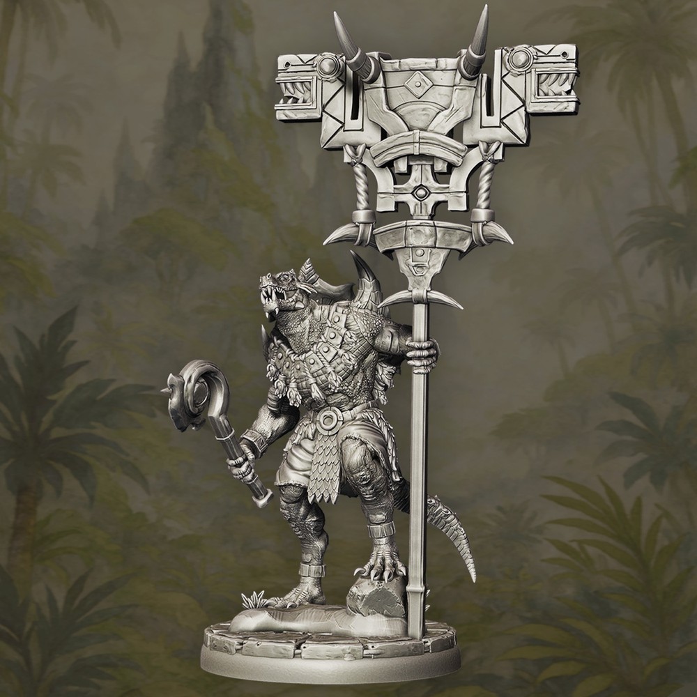 Lizardman Command Group 28mm fantasy