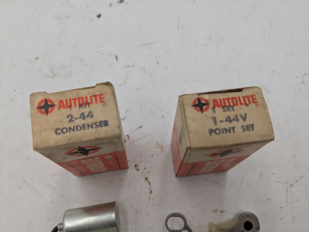 Nos Autolite 1-44V Point Set 2-44 Condenser