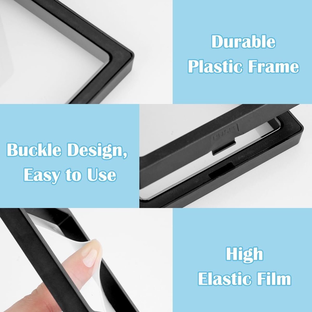 10x 3D Floating Frame Display Stands Holder Base for Jewelry Medallion Specimens