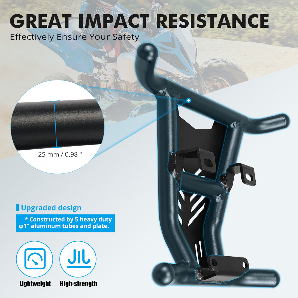 Billet Aluminum Front Bumper Grab Bar For Yamaha Raptor 700 700R 2006-2022