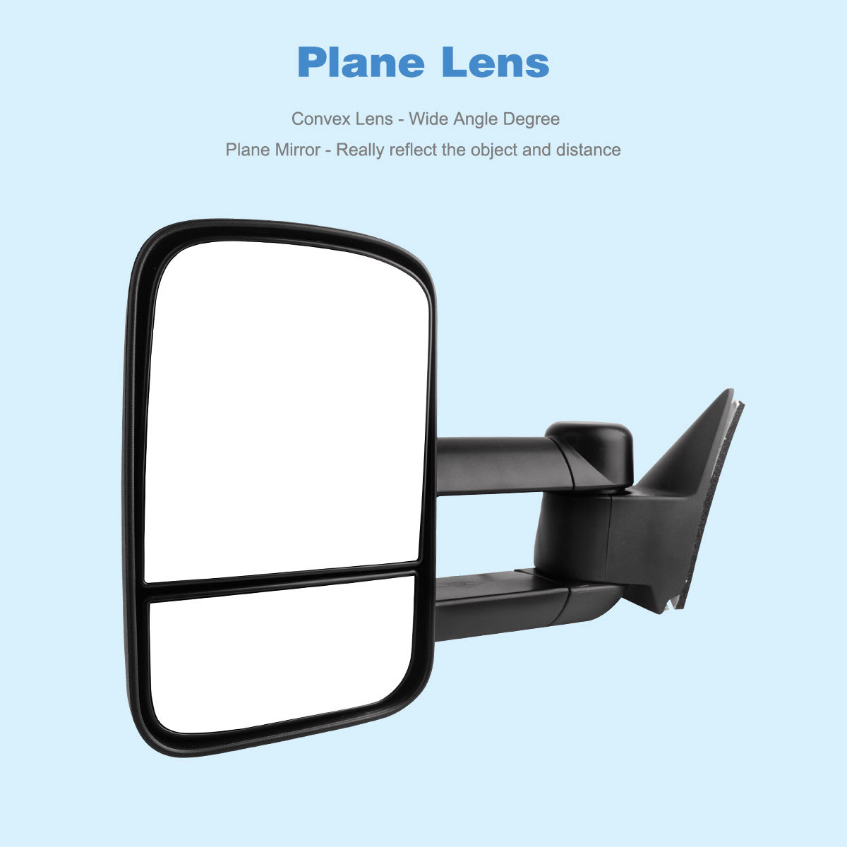 Pair for 88-98 Chevy GMC C/K 1500 2500 3500 Pickup Manual Tow Mirrors Trailer