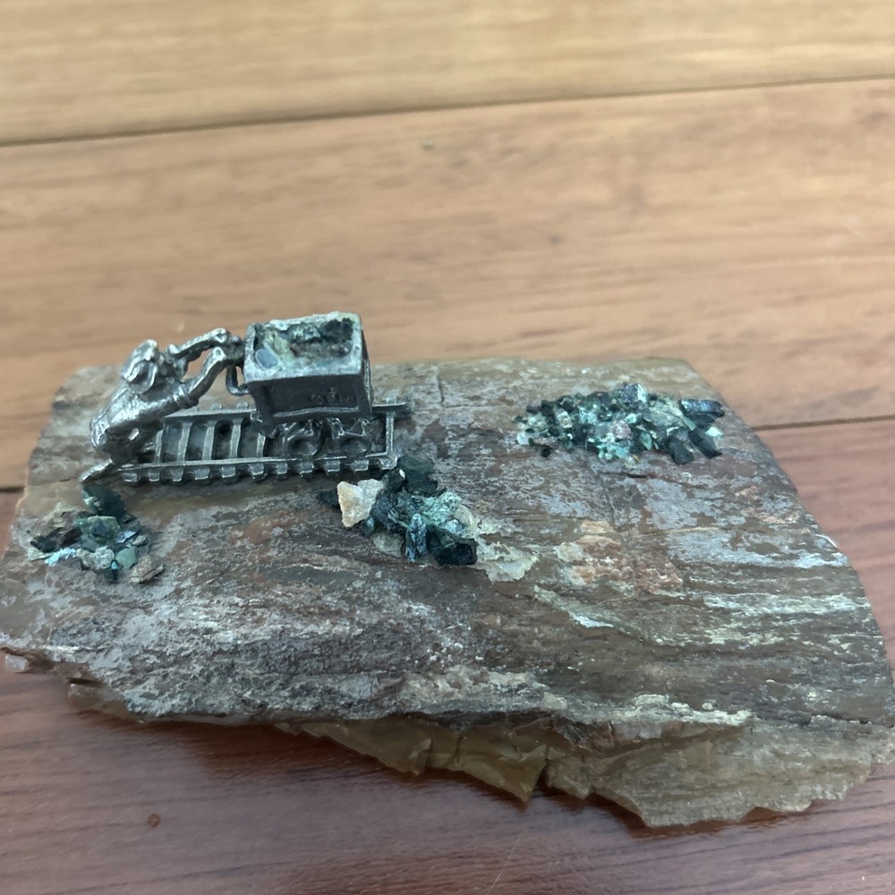 Gem Mining Pewter Paperweight