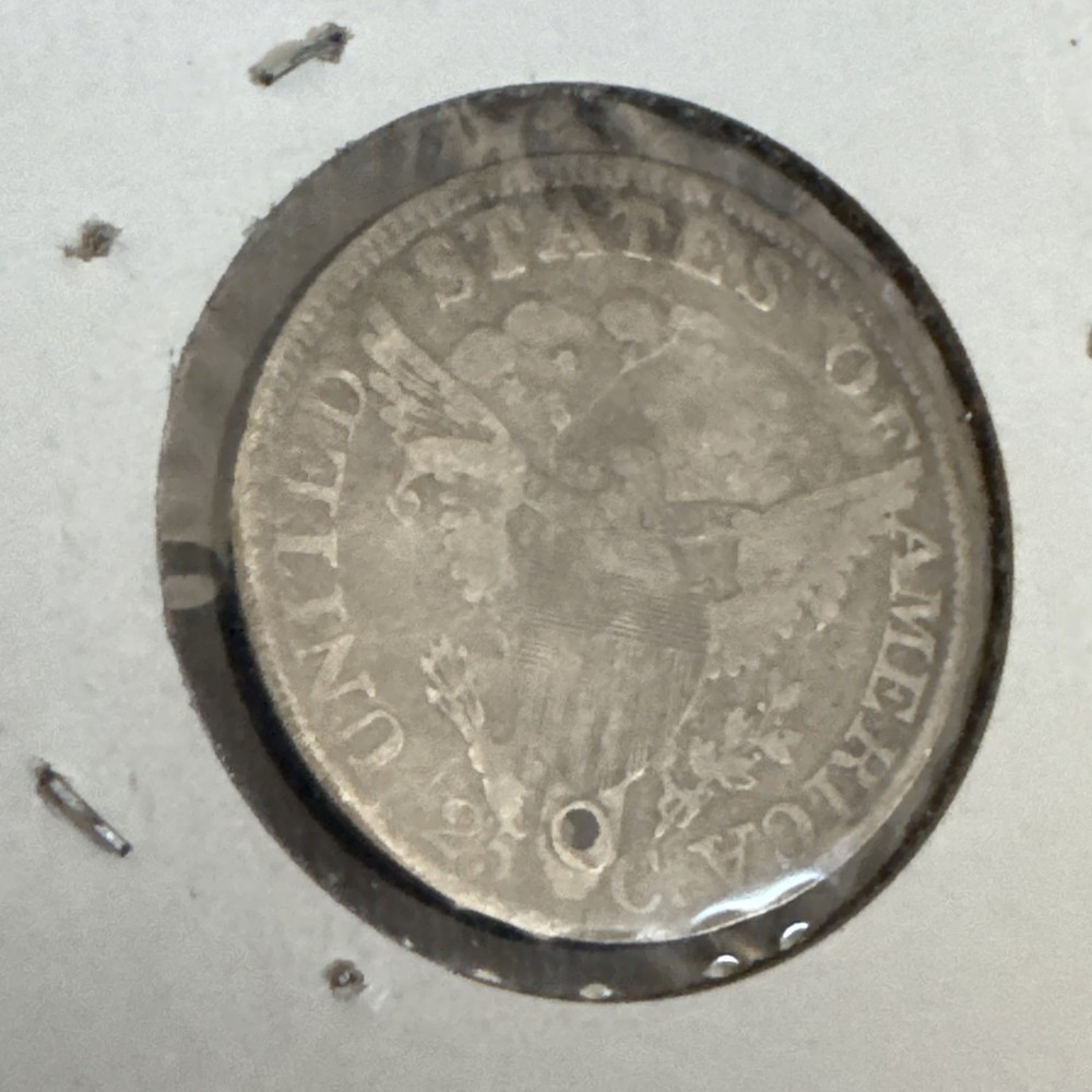 1805 Draped Bust Eagle 25c Coin Holed