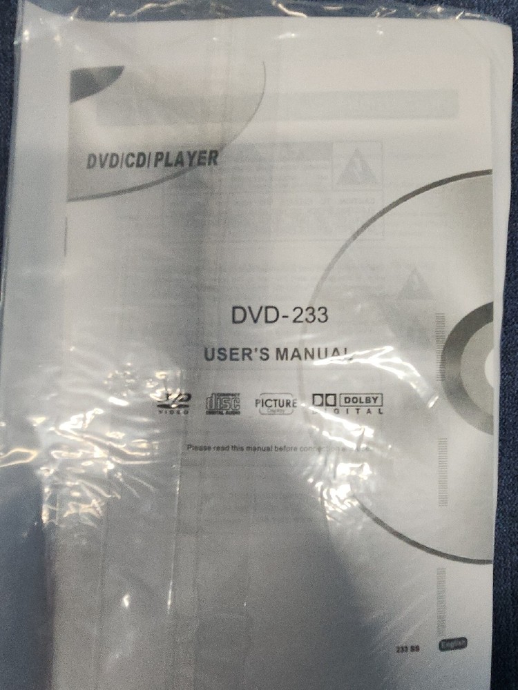 Coby DVD-233 Black DVD Player Compact Progressive Scan NEW OPEN BOX u-3B