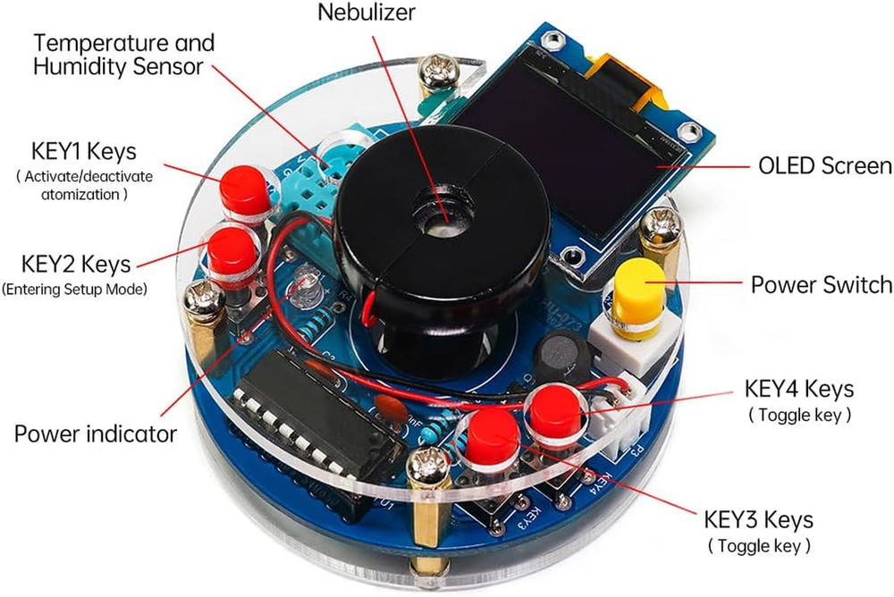 STEM Electronic DIY Kit Humidifier Soldering Project Kit, Temperature OLED Displ