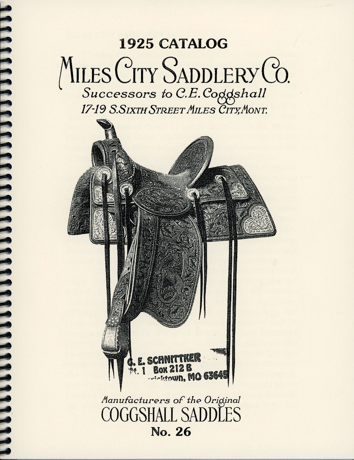 NICE LARGE MILES CITY SADDLERY CO  Cowboy BIT & SPUR Catalog NEW Reprint