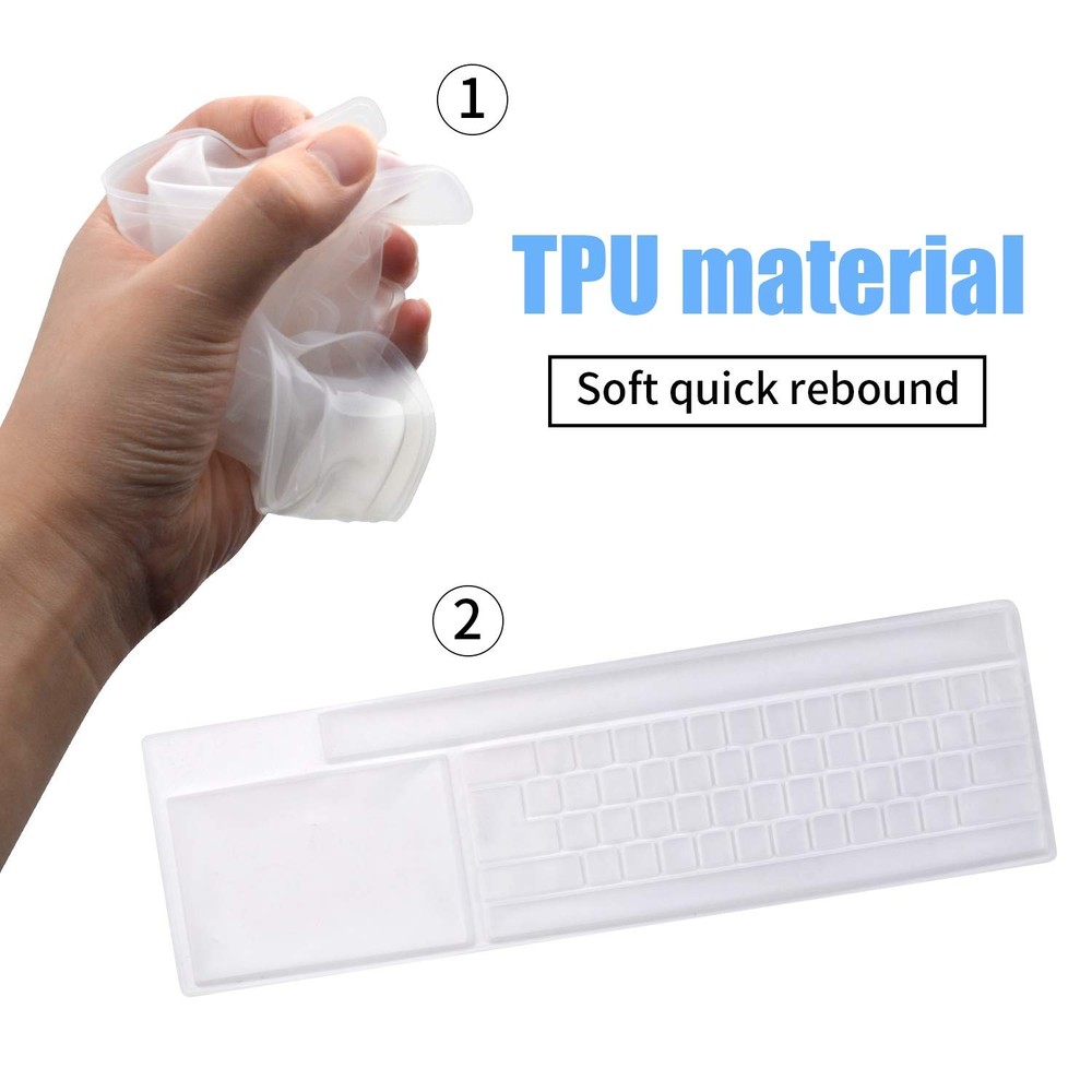 2 Pack Clear Desktop Computer Keyboard Protection Skin Protector Cover for PC