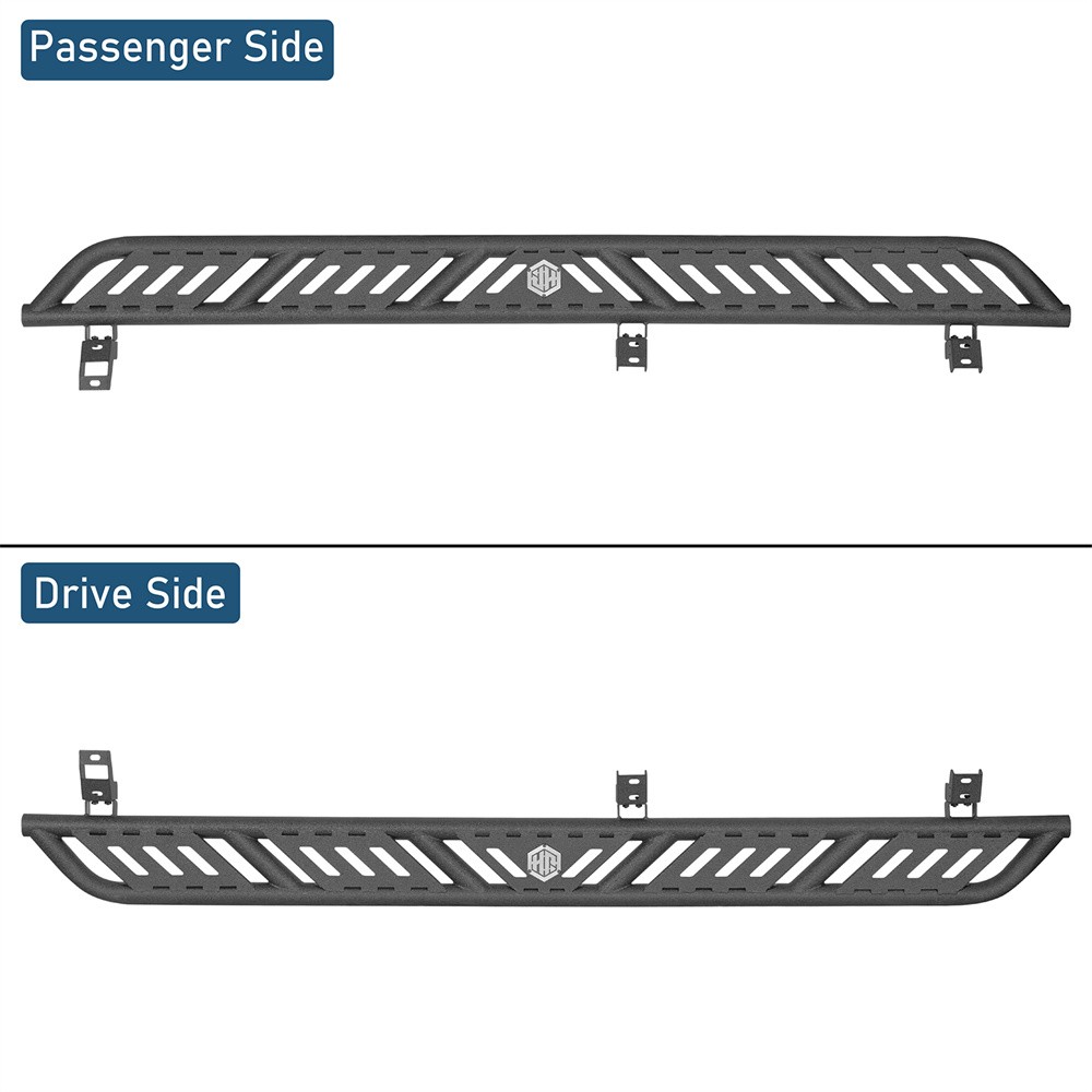Pair Side Steps Running Boards Slider Rails For 2007-2021 Toyota Tundra CrewMax