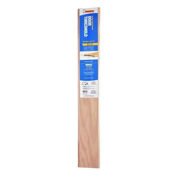 3 ft. Interior Door Threshold, Solid Oak 5" W x 1/2" D, Flat Top, Low Profile