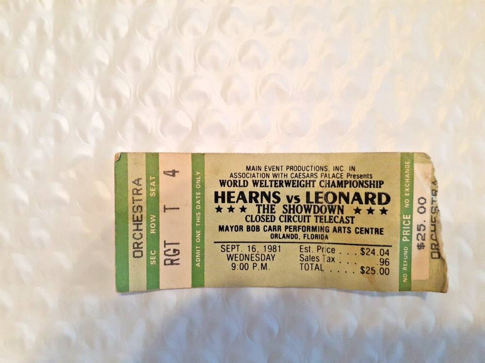 Sugar Ray Leonard / Thomas Hearns closed circuit