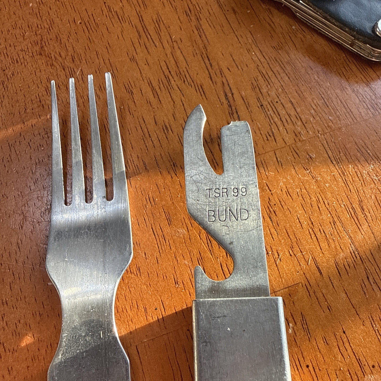 Original German Military Utensil Kit Knife Fork Spoon Can Bottle Opener