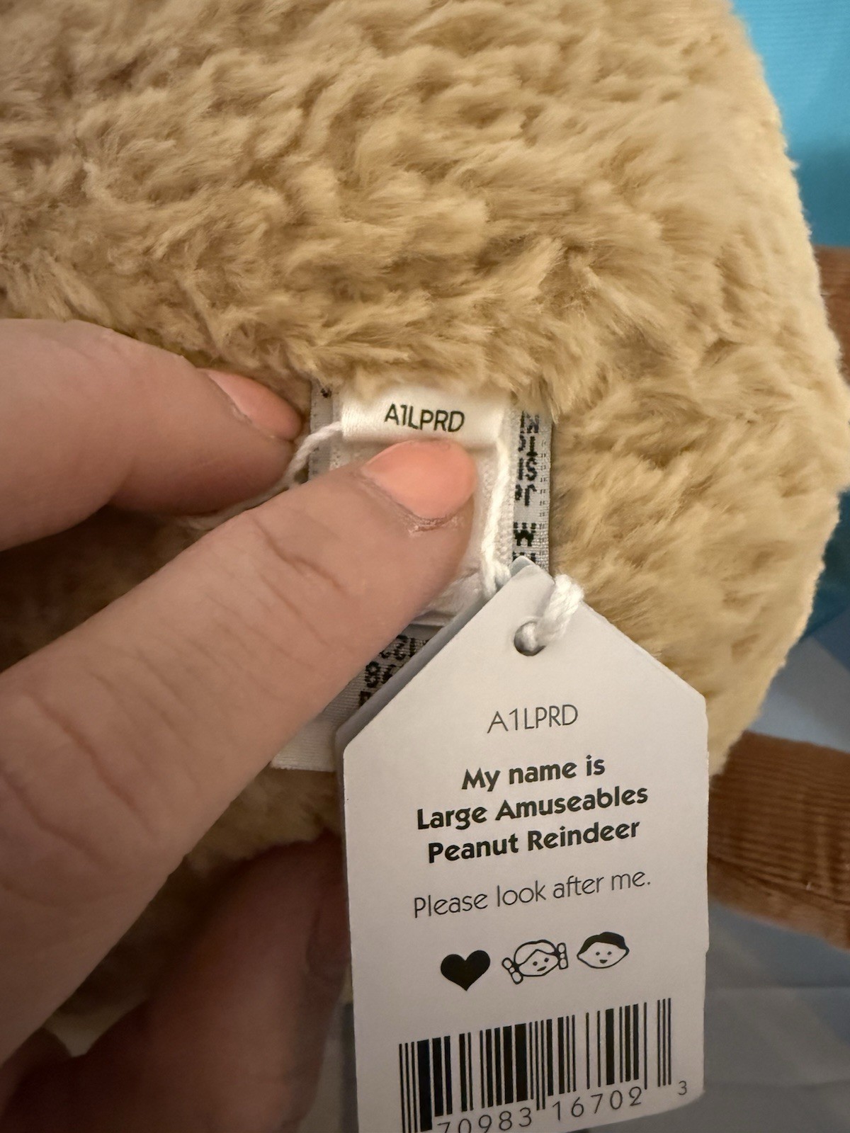 Authentic Jellycat Amuseables Peanut Reindeer LARGE - BNWT - US Seller