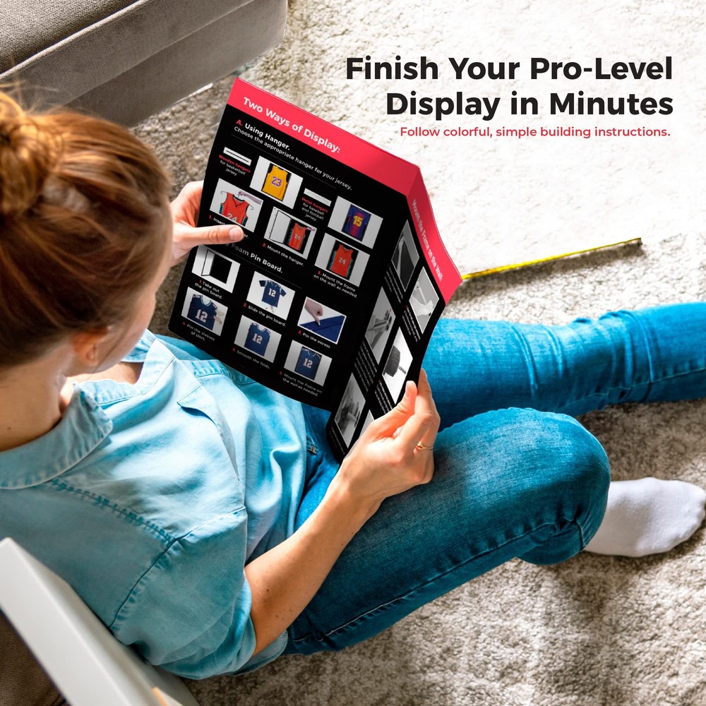 2-Pack Jersey Frame Display Cases – Double Pack, Black-case & Silver-locks