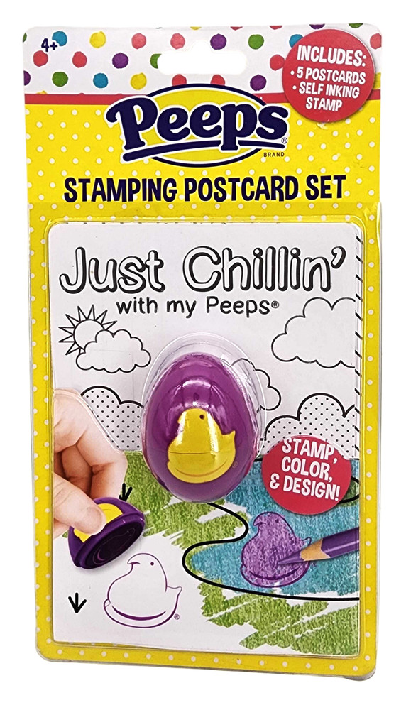 Peeps 2 Pack Easter Egg Stamping Postcard Set Ink Stampers Easter Basket