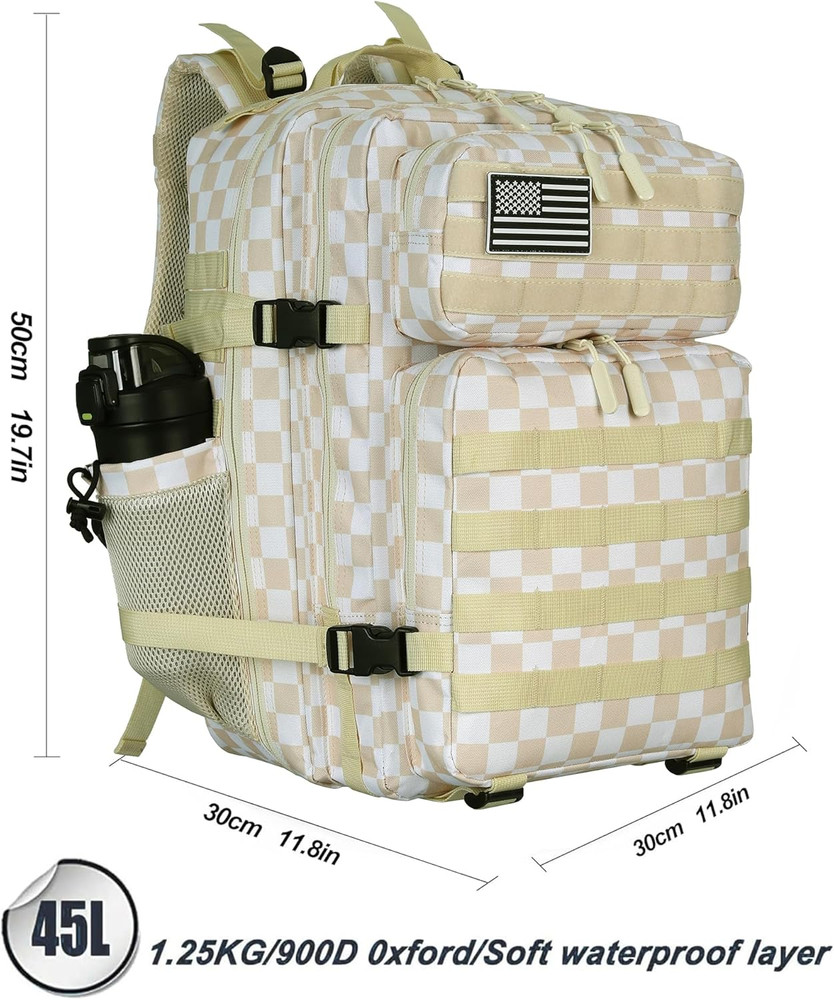 45L Tactical Assault Backpack 3 Day Assault Pack with Molle Waterproof Backpack