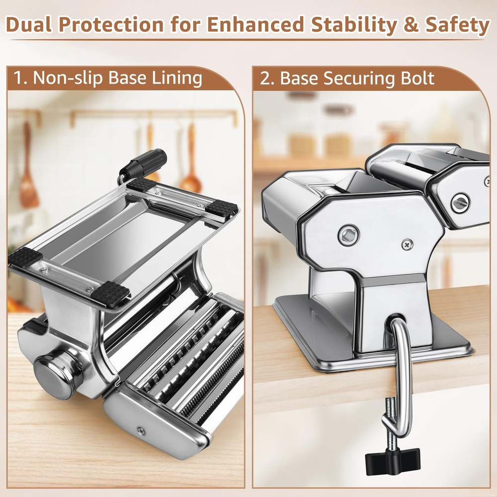 Pasta Maker Stainless Steel 7 Thickness Roller