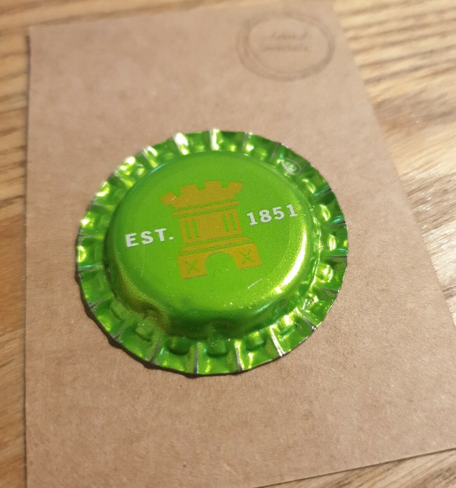 BOTTLE CAP FRIDGE MAGNET CORNISH KOREV GREEN