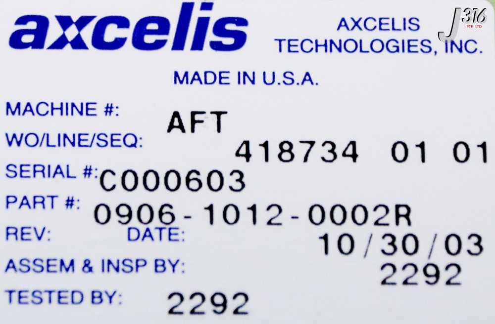 39042 AXCELIS ELECTROSTATIC CLAMP CONTROLLER 0906-1012-0002