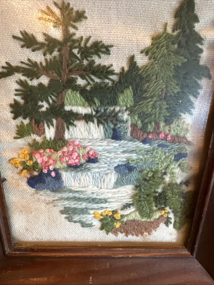 Stitcher Waterfall Evergreens Frame
