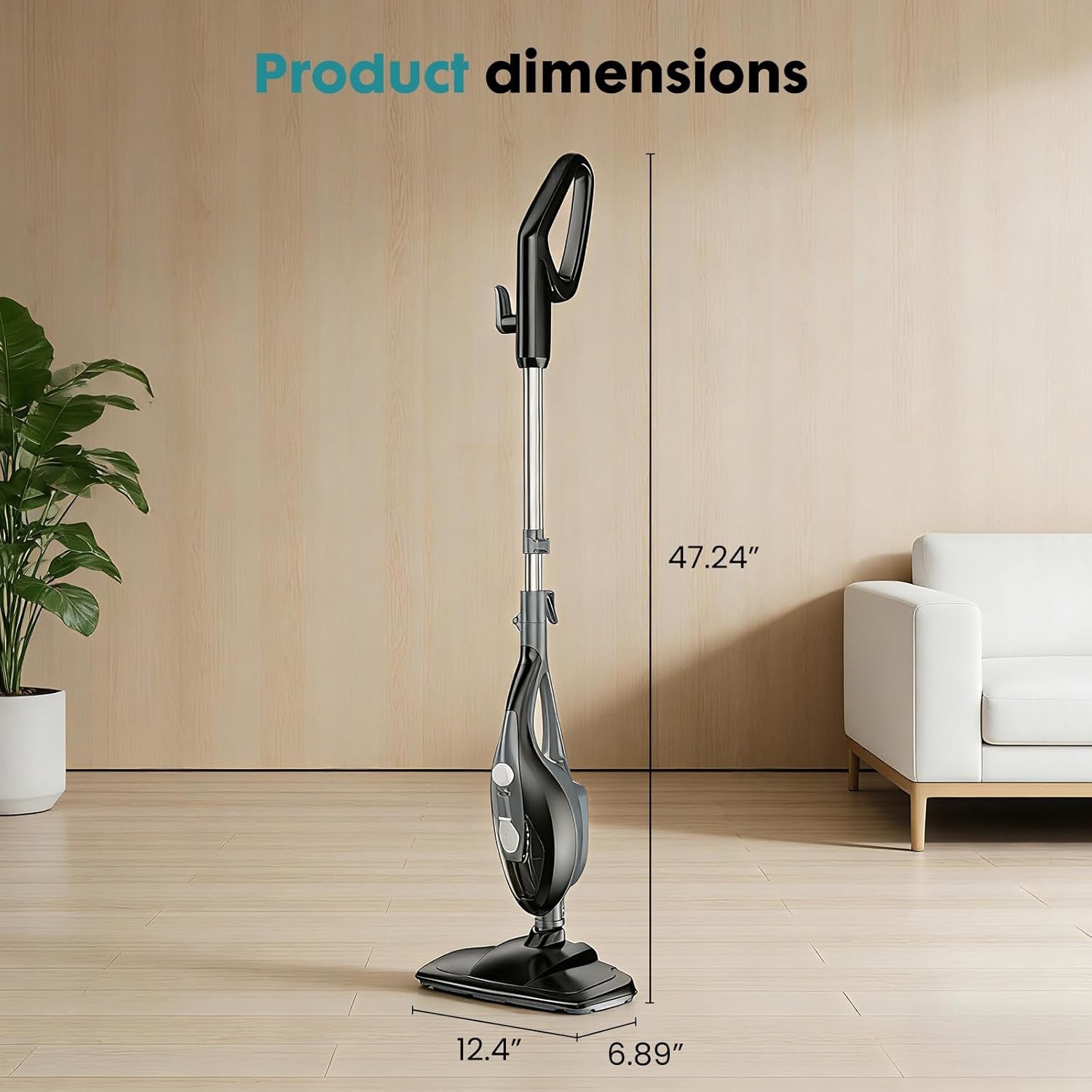 10 in 1 Steam Mop 1550W Detachable Handheld Steam Cleaner Set for Floor Cleaning