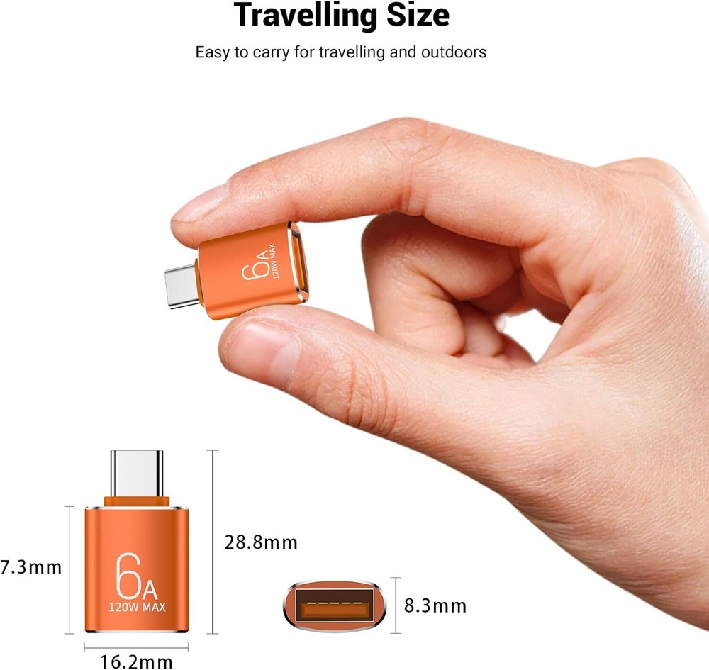 10 Pack USB C to USB Adapter 120W 10Gbps Data Transfer