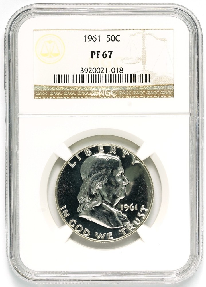 1961 Franklin Silver Half Dollar PF-67