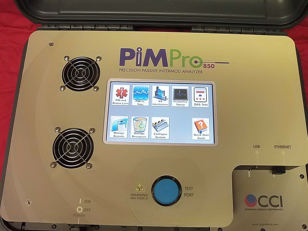 CCI PIMPro PIM 850 Precision Passive Intermodulation Analyzer Wireless Tester