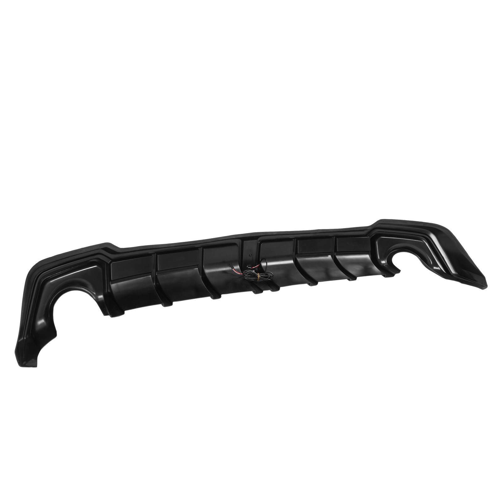 Rear Diffuser + Corner Spats W/LED For 2022-26 Honda Civic Sedan 4Dr Gloss Black