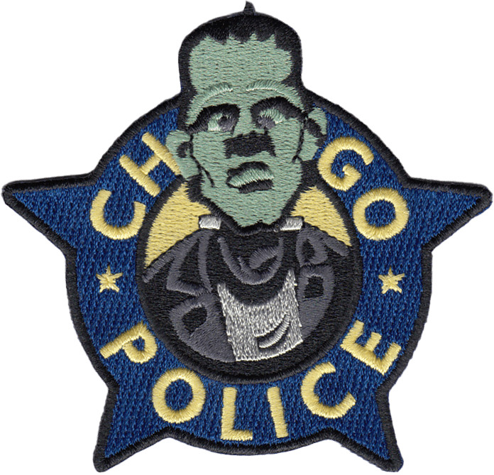 CHICAGO POLICE STAR PATCH: Halloween Frankenstein