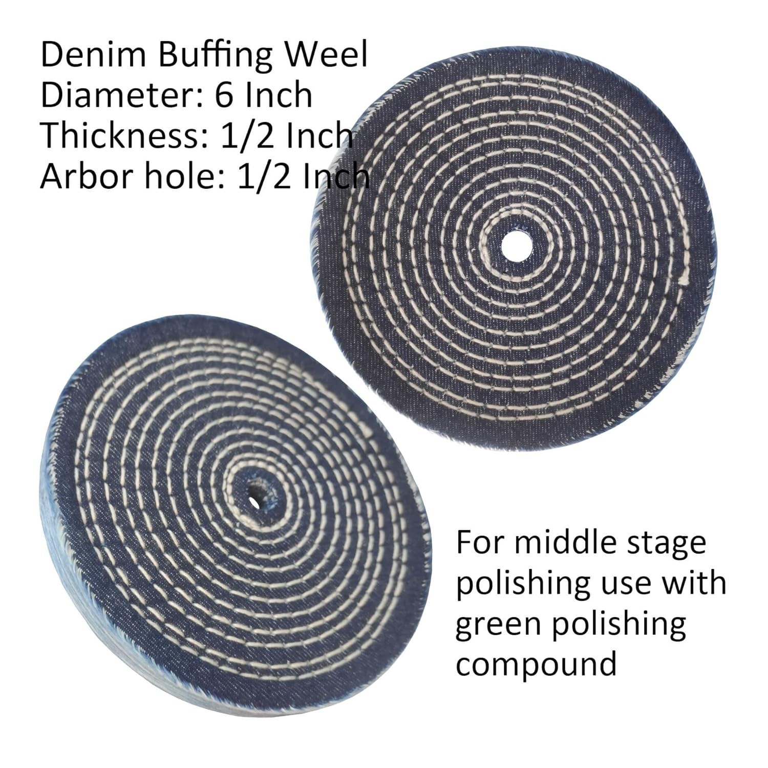 PURUI 6PC 6 Inch Stainless Steel Polishing Buffing Wheel Kit for Bench Grinder,k