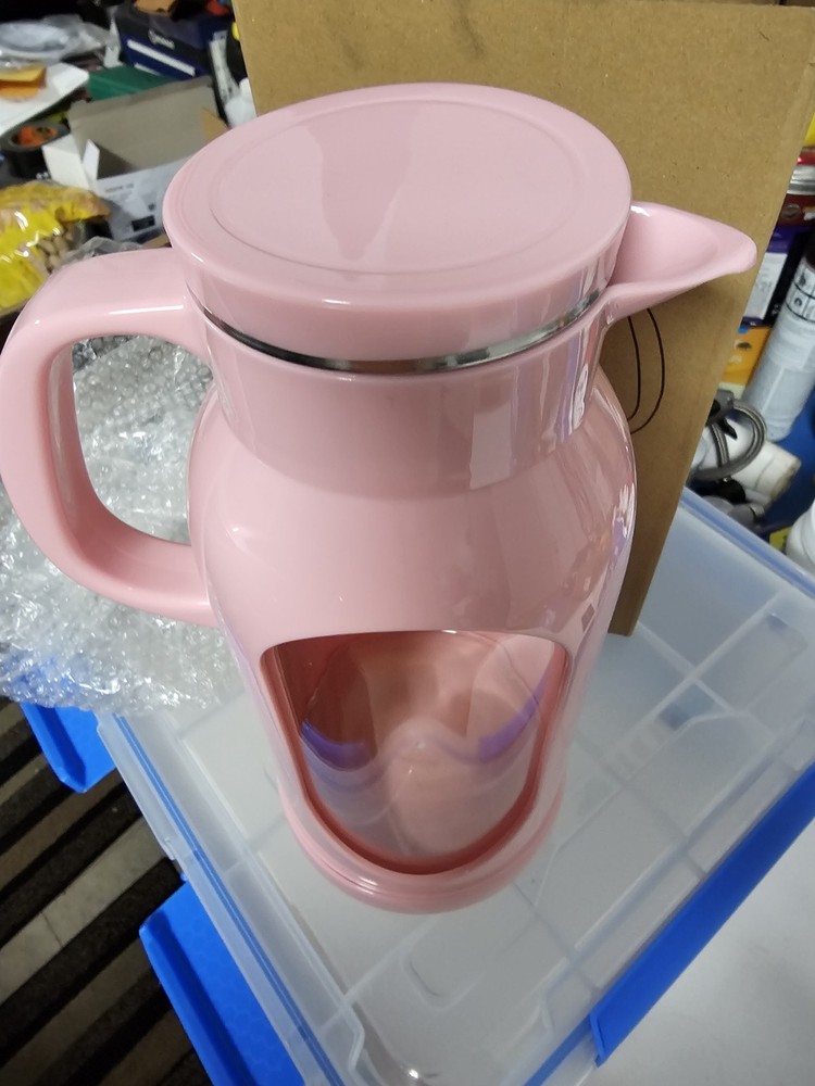 Delove Pink Glass Pitcher