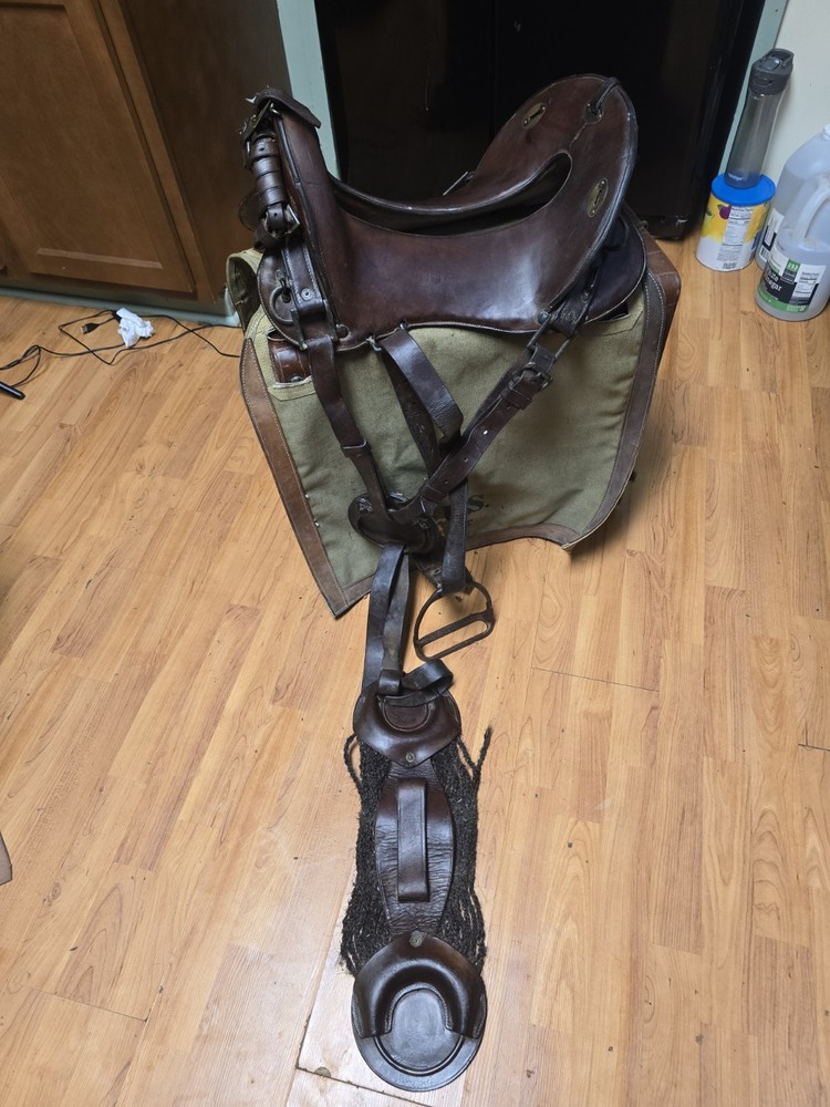 US Cavalry M1904 McClellan Saddle Marked JCH,LEW