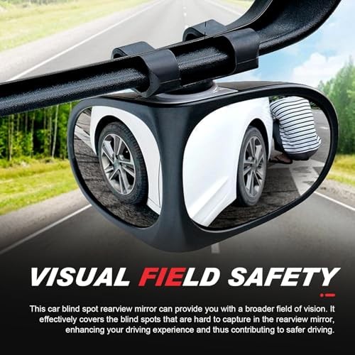 2 PCS Car Blind Spot Mirror, 360 Degrees Panoramic Adjustable Wide-angle
