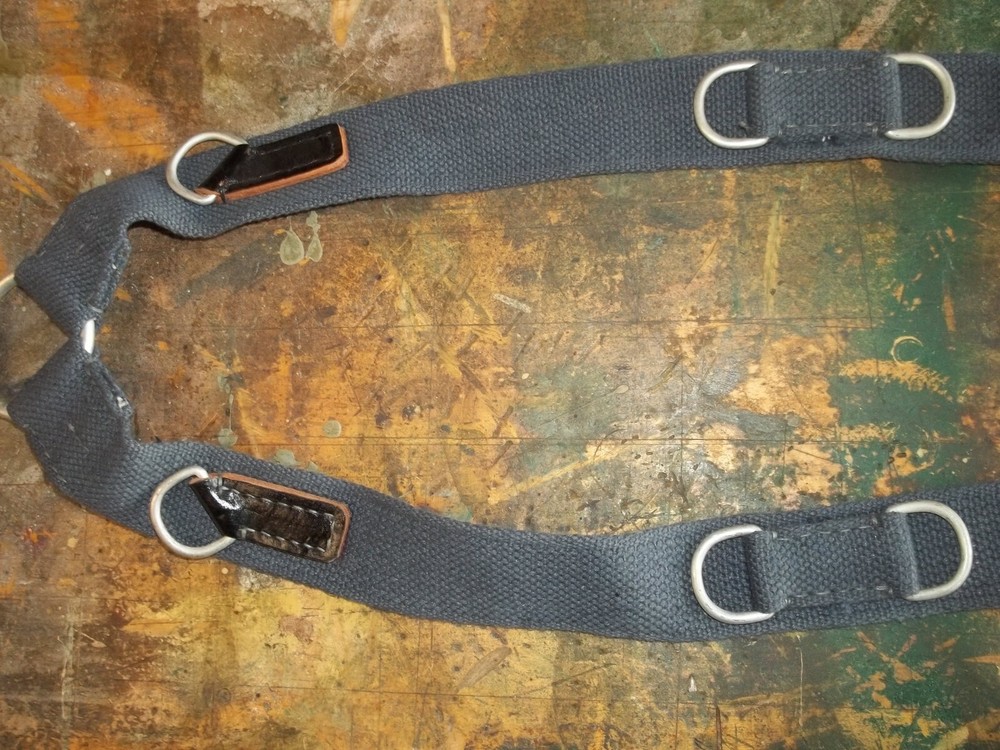 German Blue Webbing Y-Straps Marked Ppr Bln dated 1968