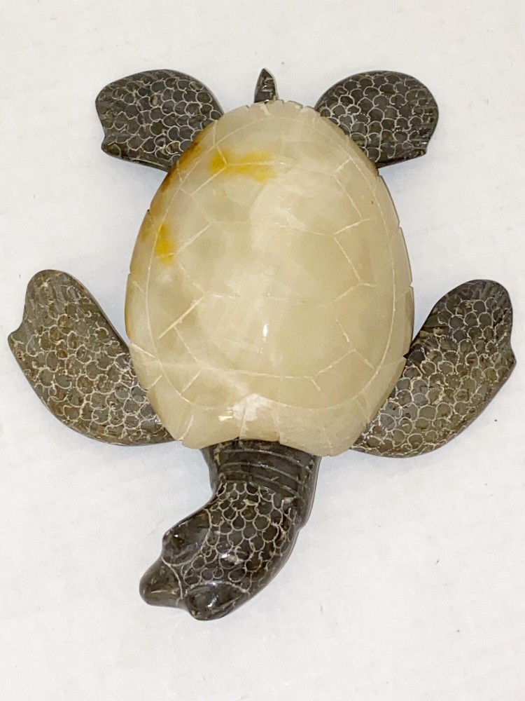 Marble Turtle Figurine