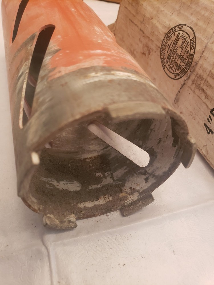 Diamond Core Drill Bit 4"dia x 10" long with 5/8-11 threaded
