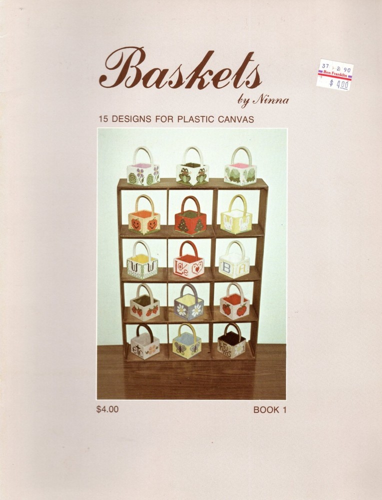 Ninna BASKETS Book 1  15 Designs Plastic Canvas Pattern Leaflet