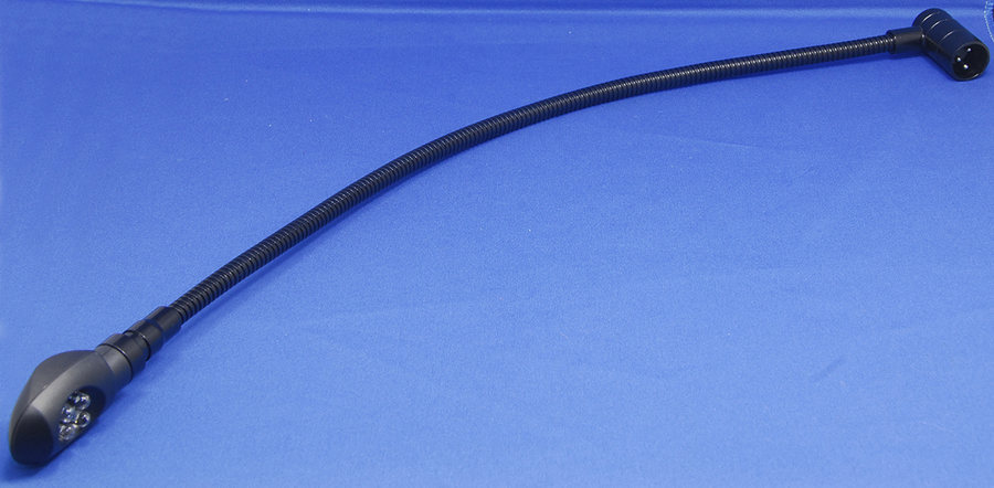 Gooseneck LED Lamp - Right Angle XLR connector, QUAD LED head