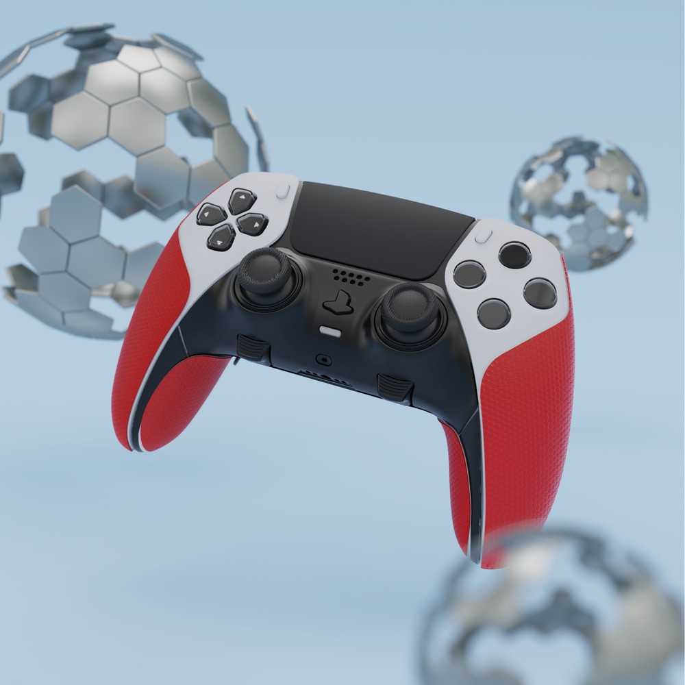 Anti-Skid Controller Grip for PS5 Edge Controller - PU Handle Passion Red