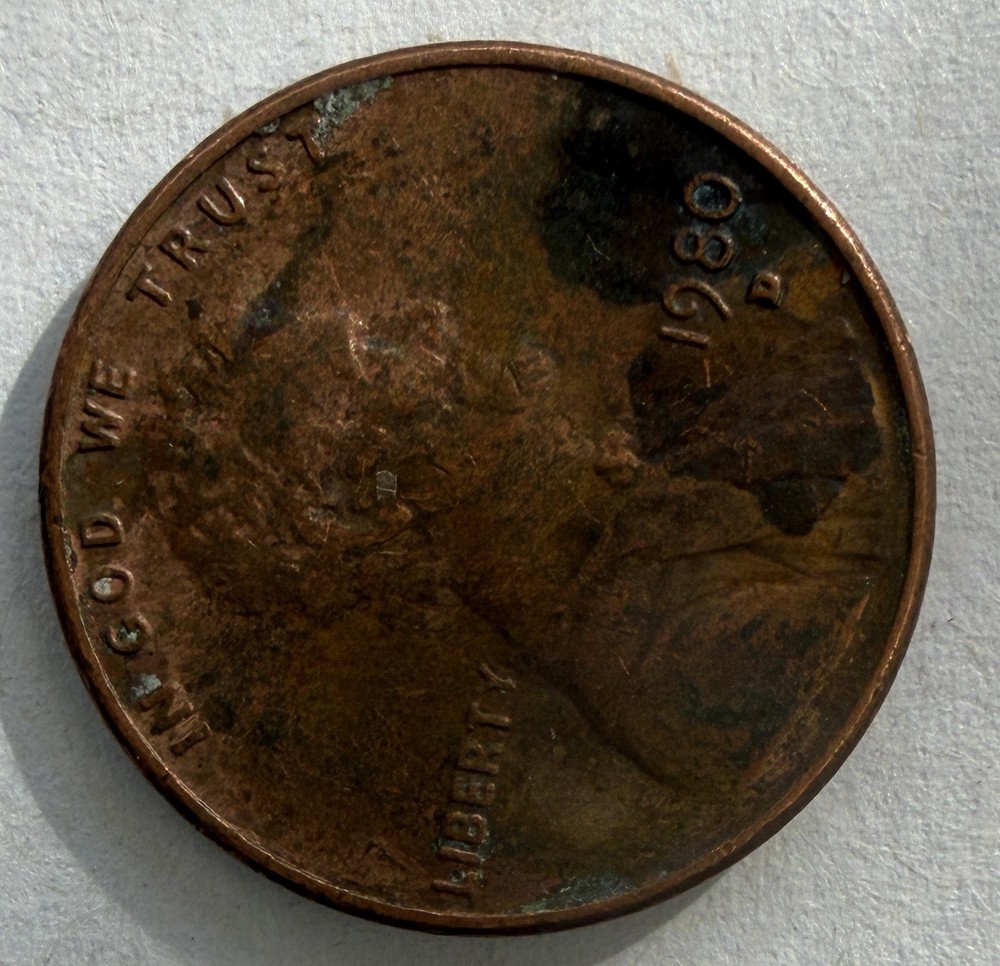 1980 D Memorial Penny Obverse & Reverse Errors (#390)