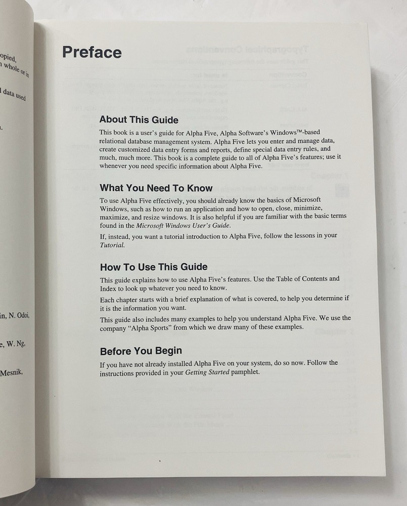 Alpha Five For Windows Manuals Set (4) User Guide Tutorial Xbasic Reference 1994